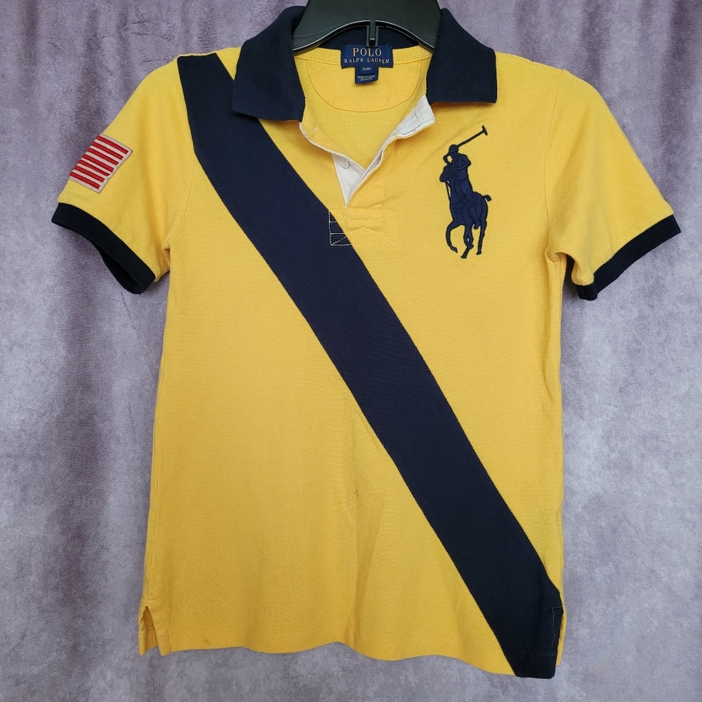Polo Ralph Lauren Boys Yellow Top. Size S(8)